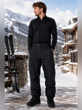 Obermeyer Cargo II Men’s L Black Insulated Waterproof Ski Snowboard Pants